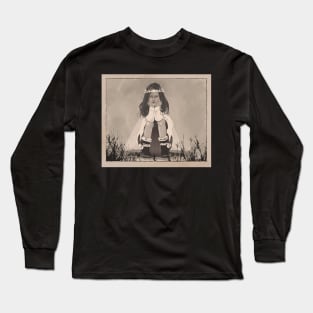 Old Photo Girl Sitting Long Sleeve T-Shirt